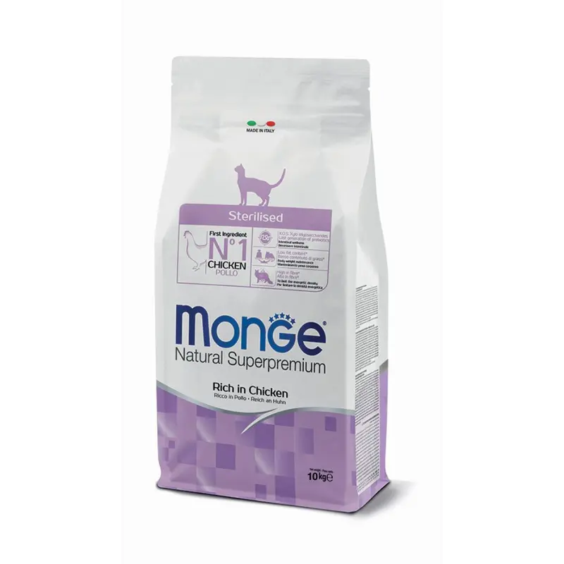 Monge – Cibo per gatti sterilizzati ricco pollo 10kg
