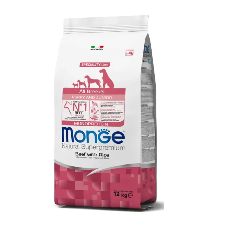 Monge Natural Superpremium – Crocchette puppy al manzo con riso