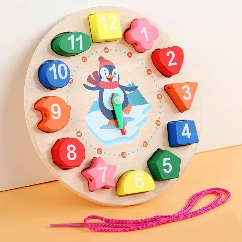 Montessori Wooden Clock Game