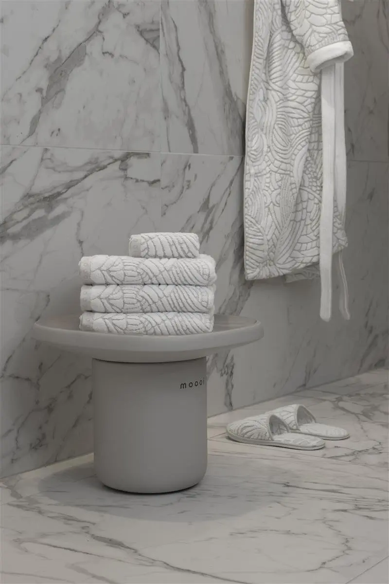 Moooi dodo pavone - douchelaken - 70x140 28x55 inch - wit