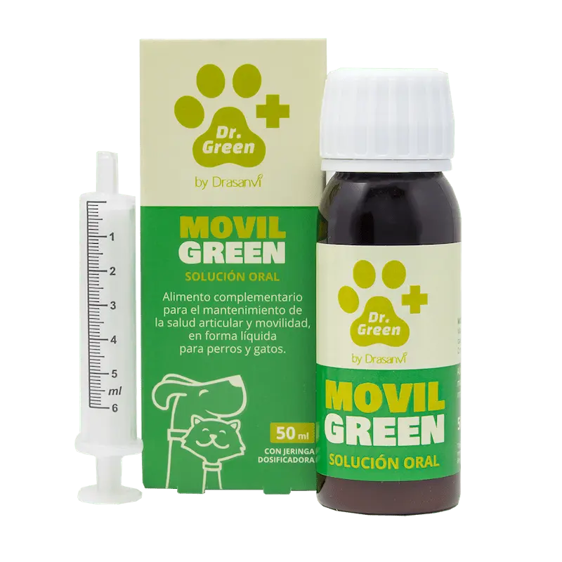 🐾 MovilGreen Solución Oral – Soporte articular natural para perros pequeños y gatos
