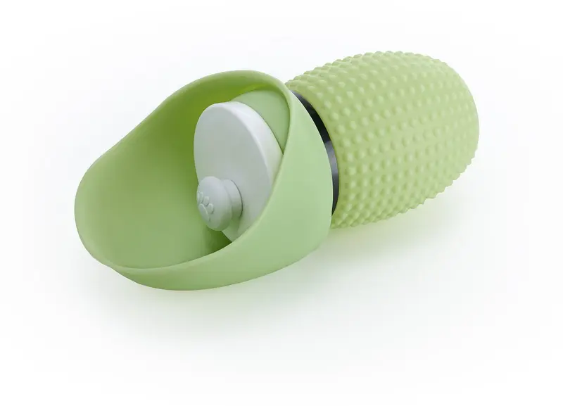 Muitomas drinkfles huisdier - siliconen - 350ml - lekvrije sluiting - compact en praktisch - opvouwbaar - groen