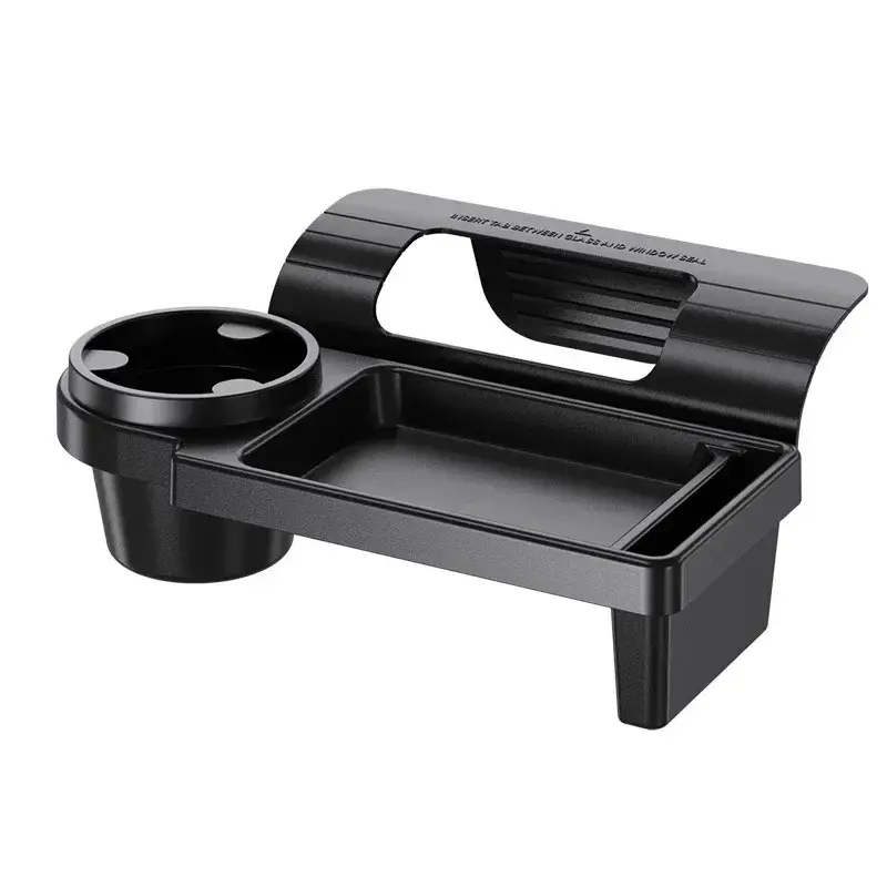 Multifunctional Car Side Door Hanging Organizer with Cup Holder Black