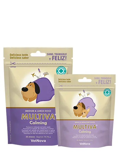 Multiva Calming Dog Small & Mini 25 Chews – Calmante Natural para Perros Pequeños