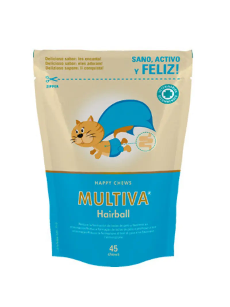 MULTIVA® Hairball – Control natural de bolas de pelo para gatos