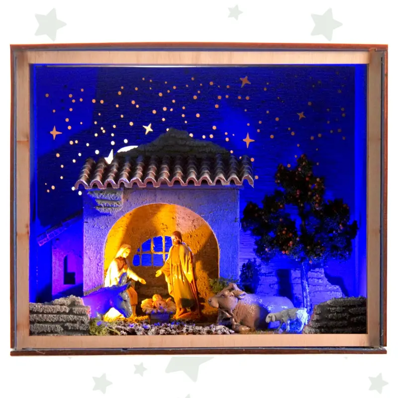 Nativity Box Natività 6,5 cm - Natività presepe grande