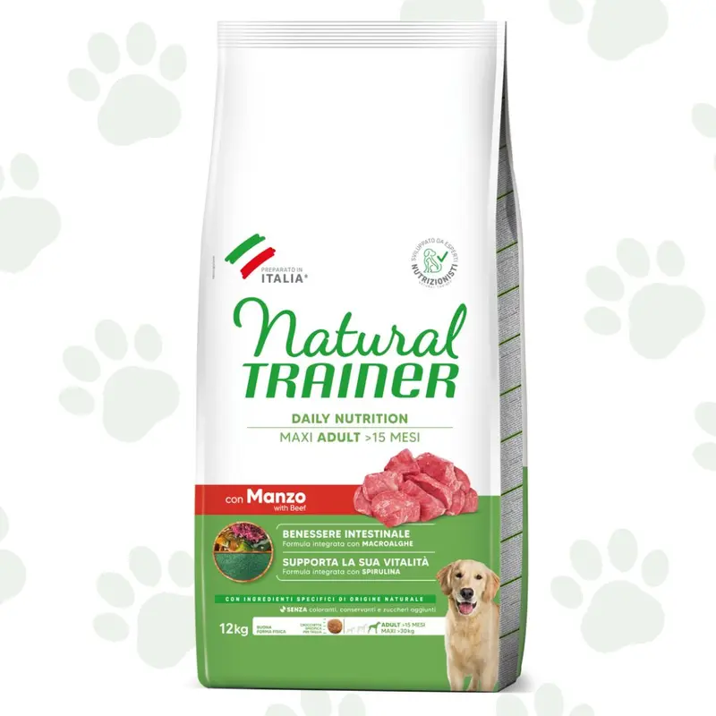 Natural Trainer - Daily Nutrition cane adulto maxi con manzo 12 kg