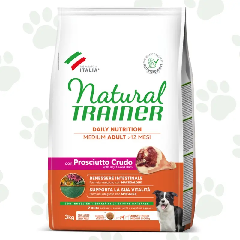 Natural Trainer - Daily Nutrition cane adulto medium con prosciutto crudo