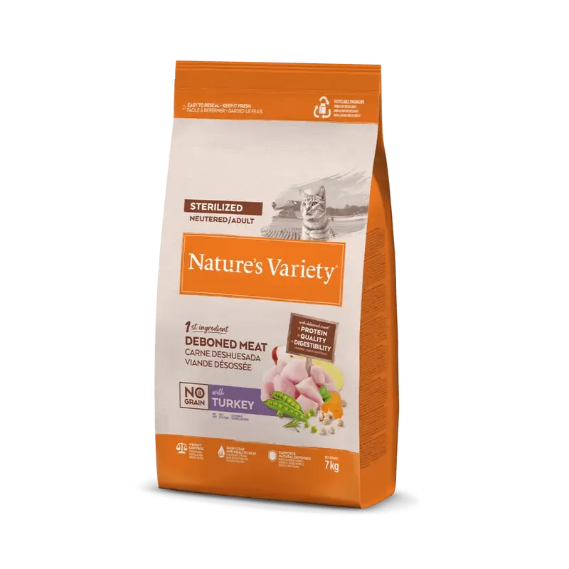 🐾 NATURE'S VARIETY Original Esterilizado de Pavo Sin Cereales para Gato Adulto