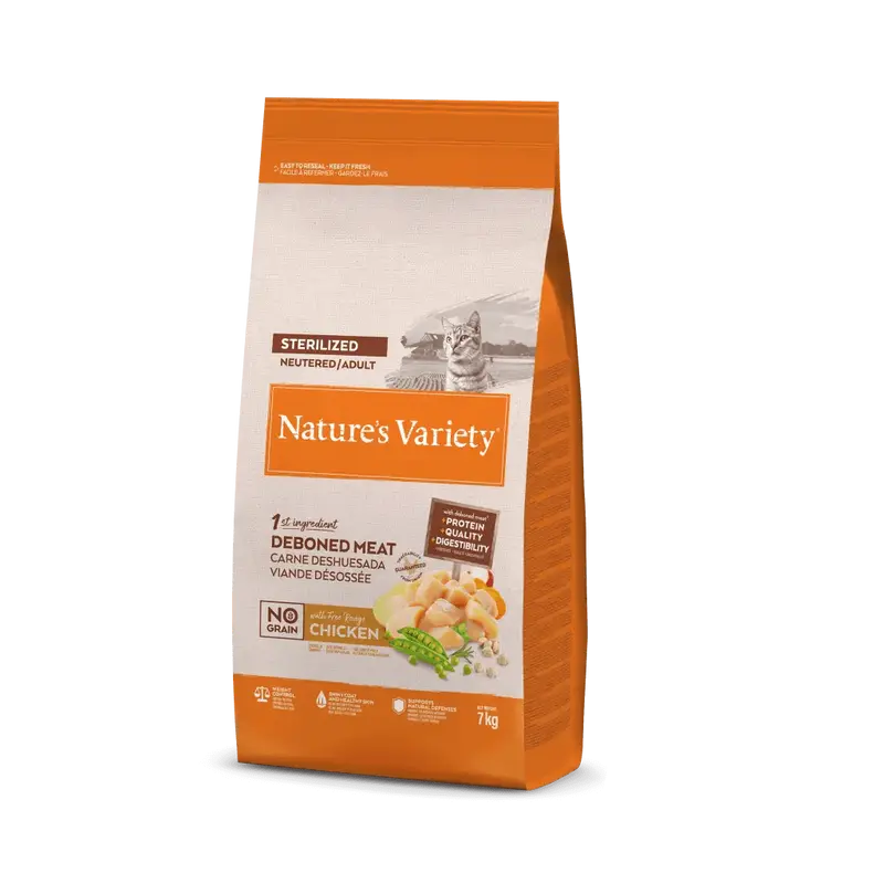 🐱 NATURE'S VARIETY Selected Esterilizado con Pollo Campero para Gatos