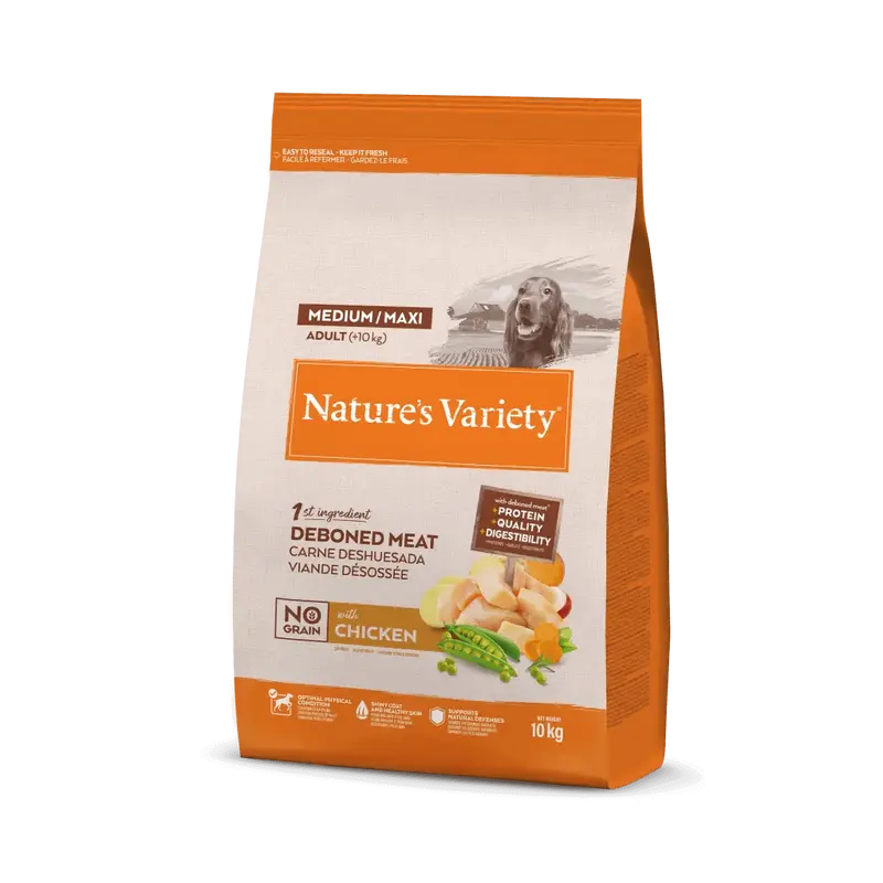 🐶 Nature's Variety Selected Free Range Chicken para perro adulto | Pienso natural sin cereales con pollo campero