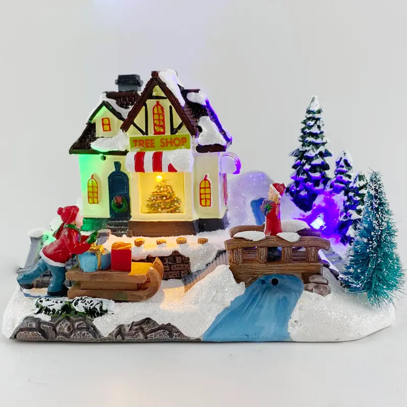 Negozietto di Alberi di Natale - Villaggio natalizio piccolo