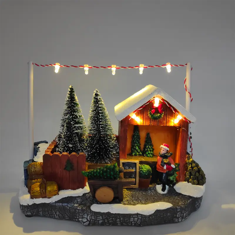 Negozio di alberi di Natale - Villaggio natalizio led