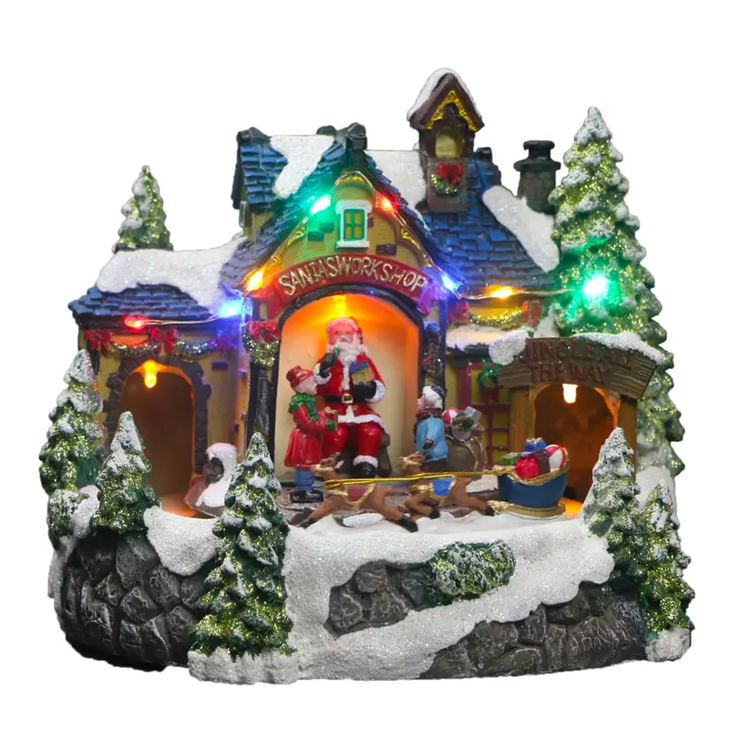 Negozio di Babbo Natale - Villaggio natalizio luminoso