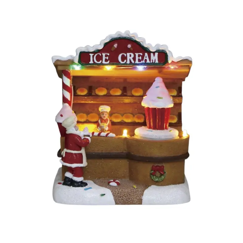 Negozio di gelati natalizio LED con movimento