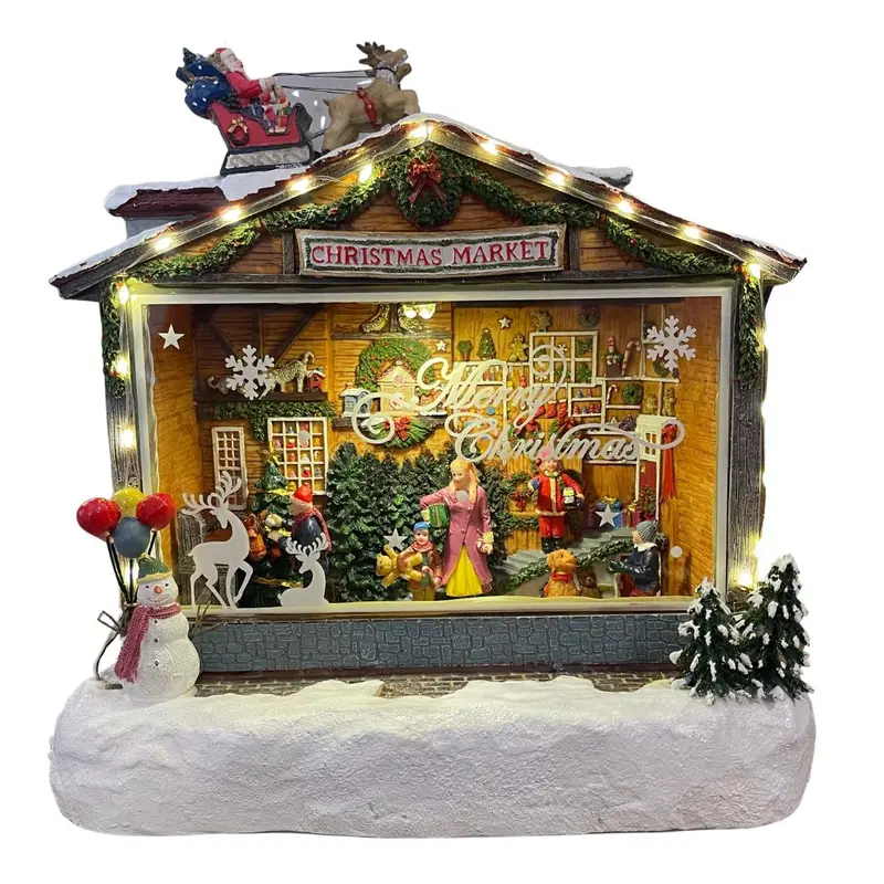 Negozio di Natale con LED e musica