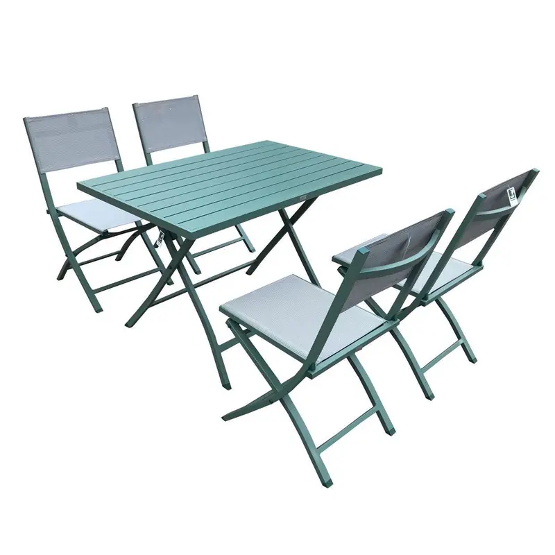 New Shelly - Set pranzo da giardino 4 posti verde