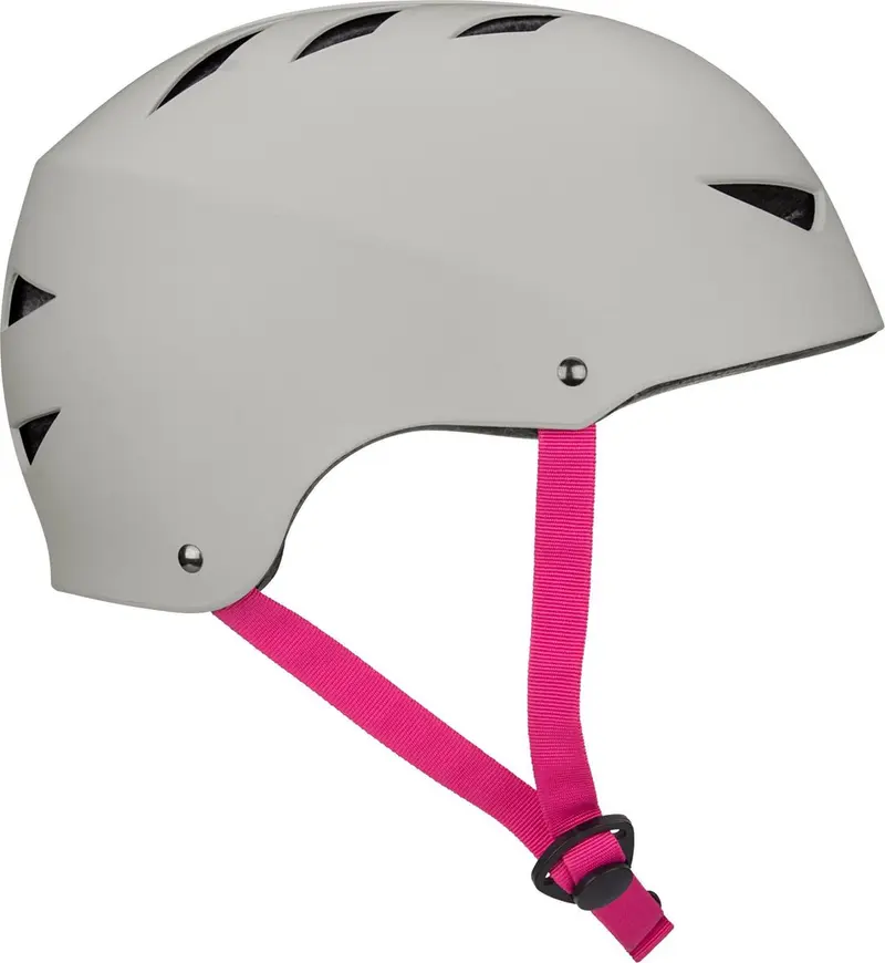 Nijdam skate helm - pinky swear - grijs fuchsia - l