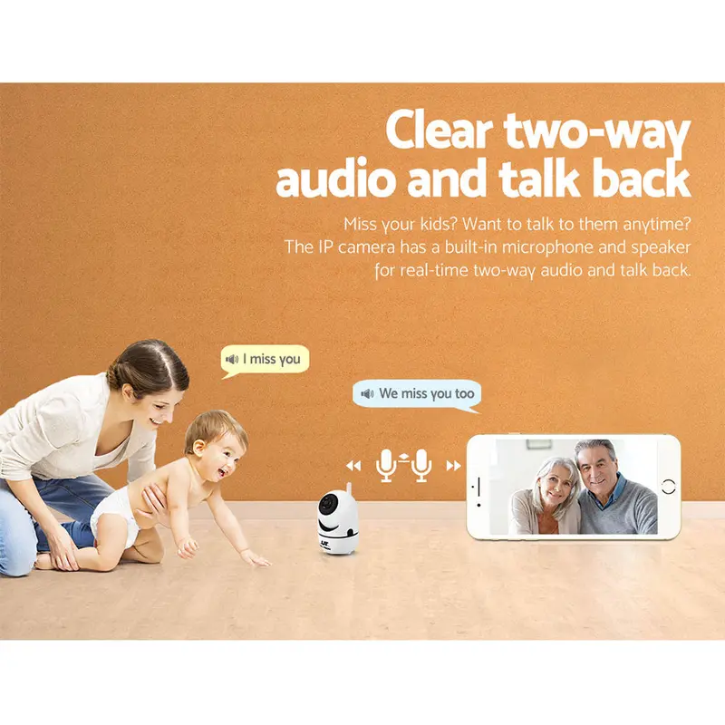 NNEDSZ -1080P Wireless IP Camera CCTV Security System Baby Monitor White