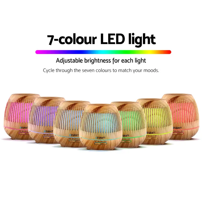 NNEDSZ Aroma Essential Oils Air Humidifier LED Light 400ml