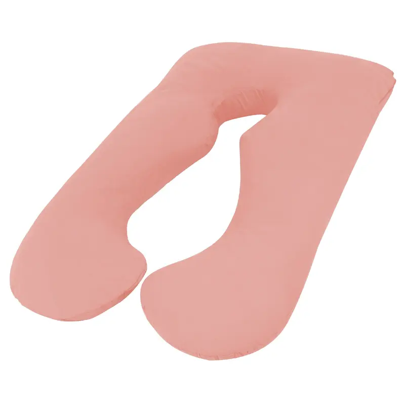 NNEDSZ Maternity Pregnancy Nursing Sleeping Body Pillow Pillowcase Included Light Pink