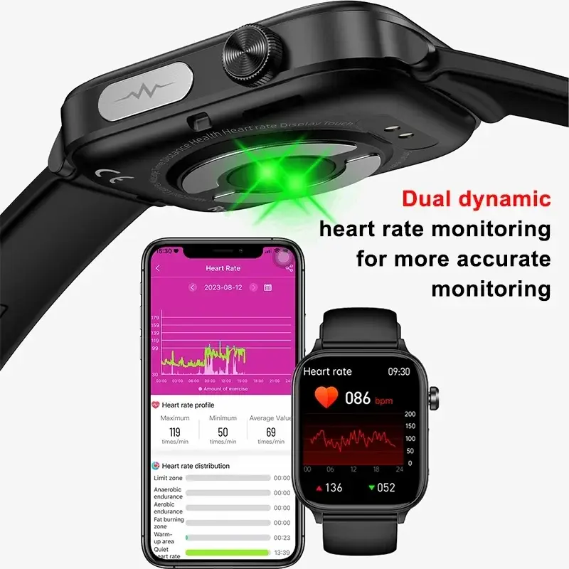 NNEOBA Medical Grade Smart Watch Black
