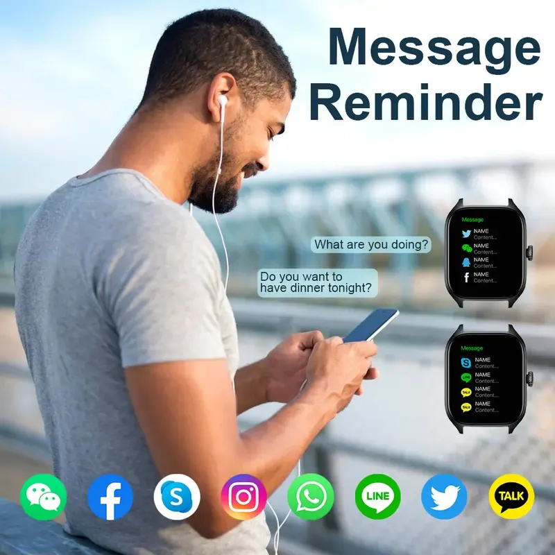 NNEOBA Smart Watch Fitness Tracker Black