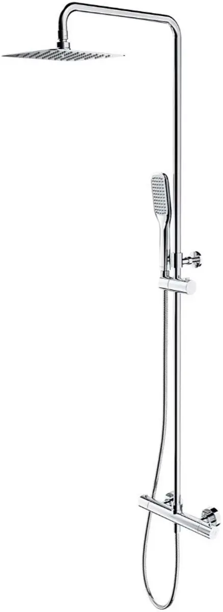 Omnires y - doucheset met thermostaat, 20x20 cm, chroom y1244x 6 kcr