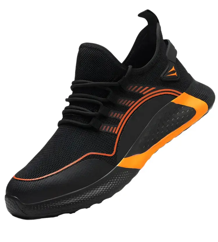 Orange Safety Toe Work Shoes