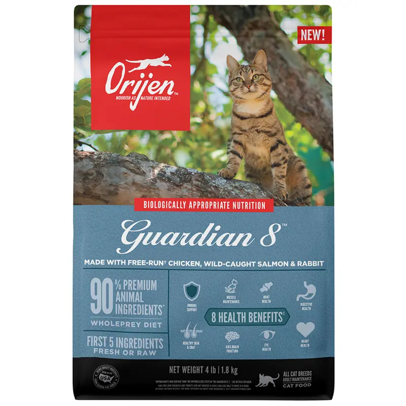 🐱 ORIJEN Guardian 8 | Pienso natural para gatos adultos de cualquier raza y edad