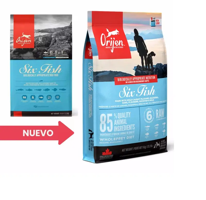 🐟 ORIJEN Six Fish | Pienso natural para perros adultos con sensibilidad digestiva 🐾