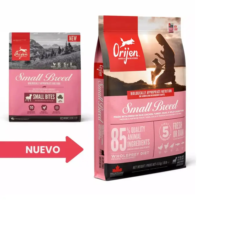 🐶 ORIJEN Small Breed | Pienso natural sin cereales para perros adultos de raza pequeña