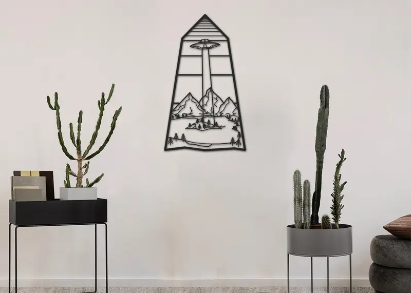 OVNI | Figura geométrica | Decoración pared | Hecha en madera