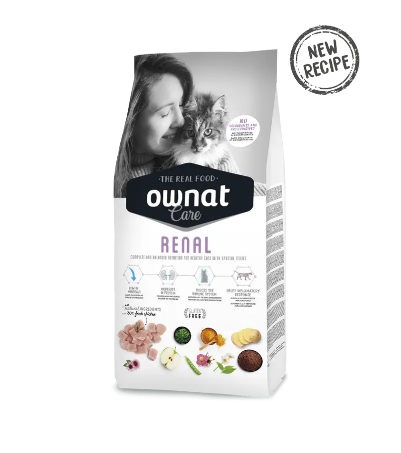 🐱OWNAT Care Renal – Pienso para gatos con problemas renales | Alimento natural y equilibrado