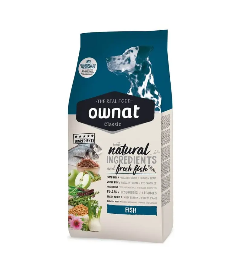 🐟 OWNAT Classic Fish Dog | Pienso natural con pescado fresco para perros