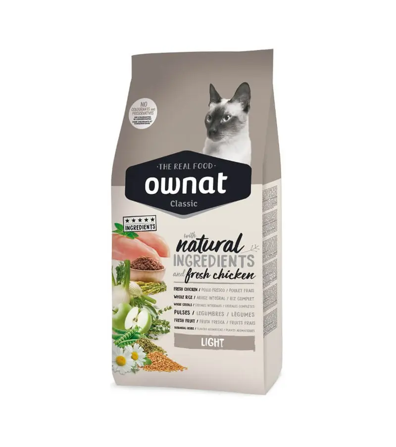 🐱 OWNAT Classic Light Cat – Pienso natural para gatos con sobrepeso