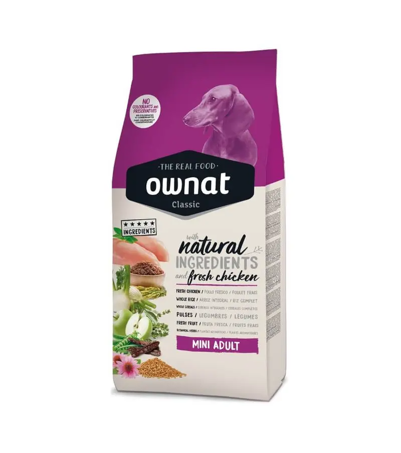 🐾 OWNAT Classic Mini Adult Dog – Nutrición equilibrada para perros pequeños exigentes