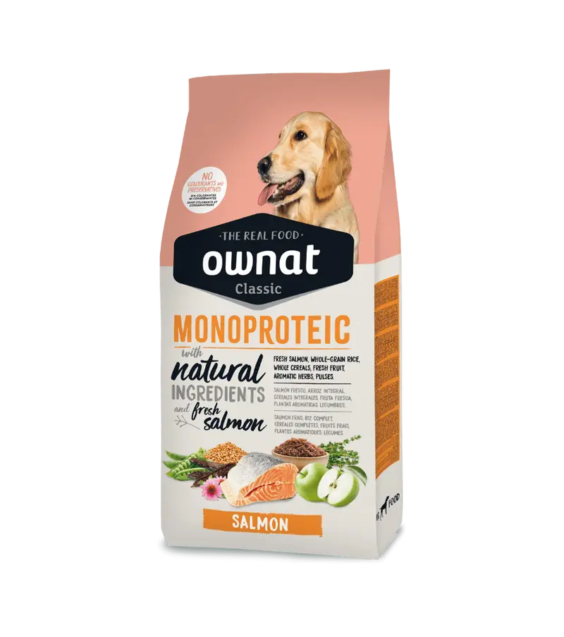 🐶OWNAT Classic Monoproteico Salmón para Perros | Pienso Natural para Alergias e Intolerancias