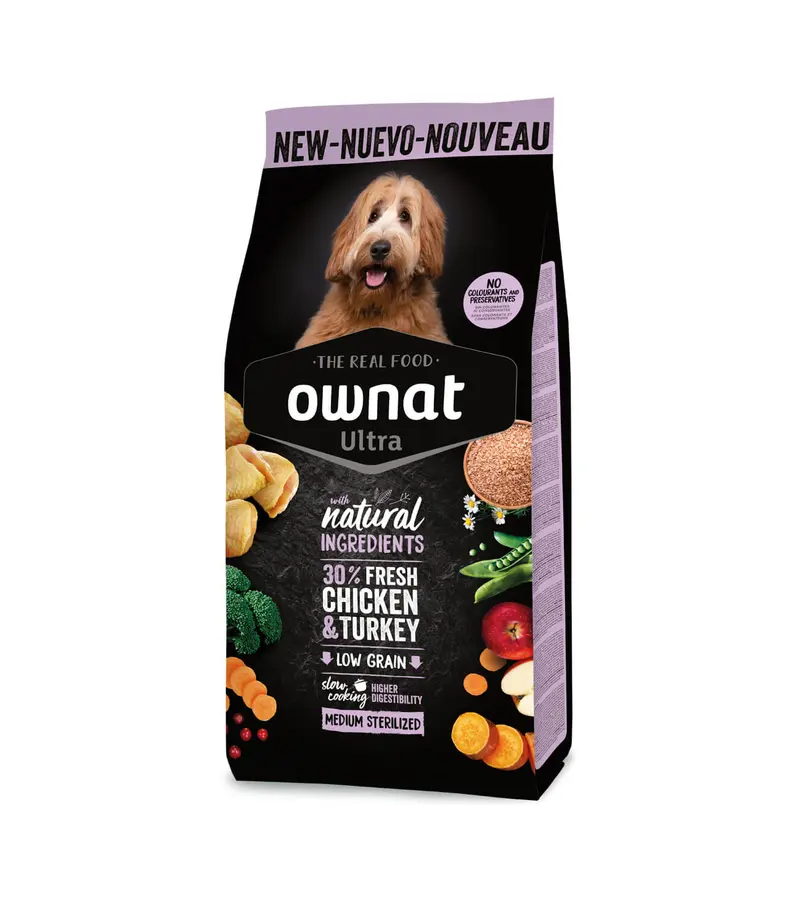 🐶 OWNAT Ultra Medium Sterilized – Pienso para perros esterilizados de razas medianas