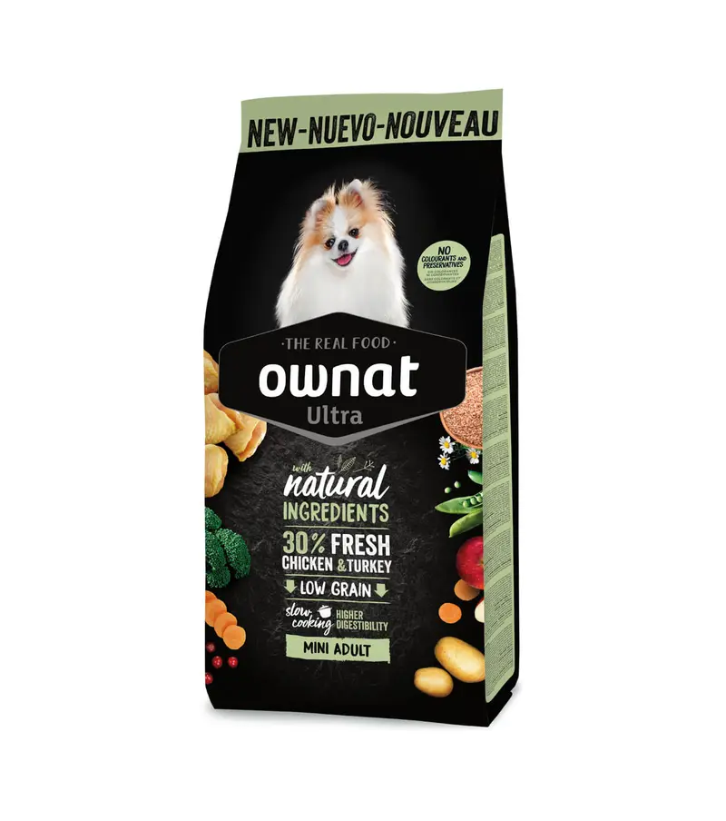 🐾 OWNAT Ultra Mini Adult Low Grain | Pienso bajo en cereales para perros mini