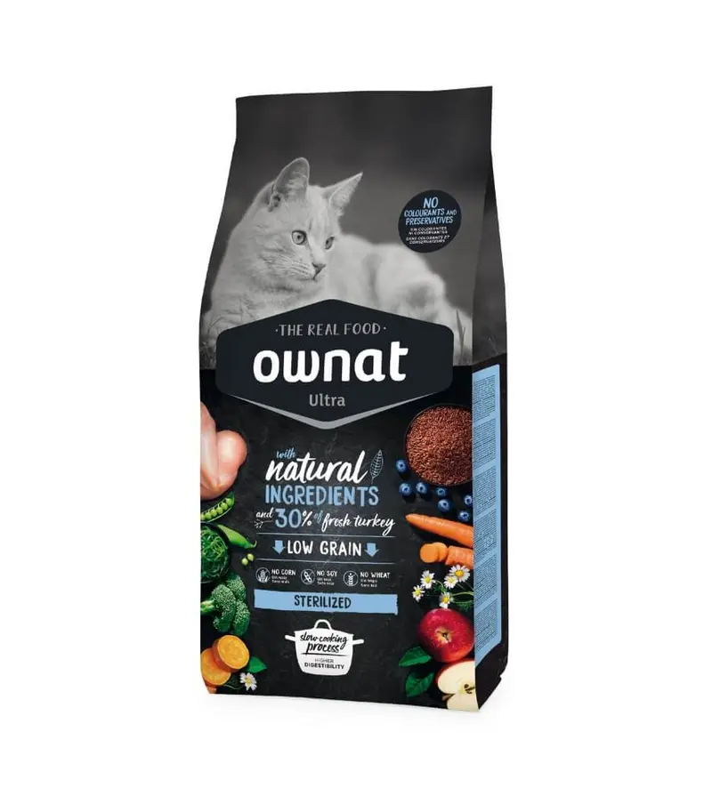 🐱 OWNAT Ultra Sterilized Cat Low Grain | Pienso bajo en cereales para gatos esterilizados