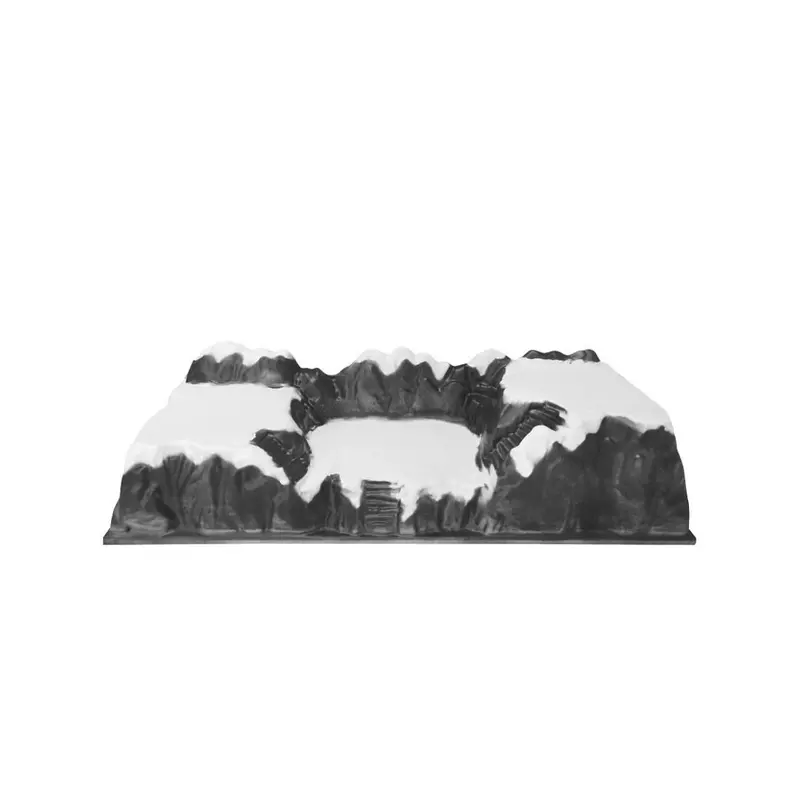 Paesaggio Vallata 78 x 25 cm - Montagne per villaggio Lemax