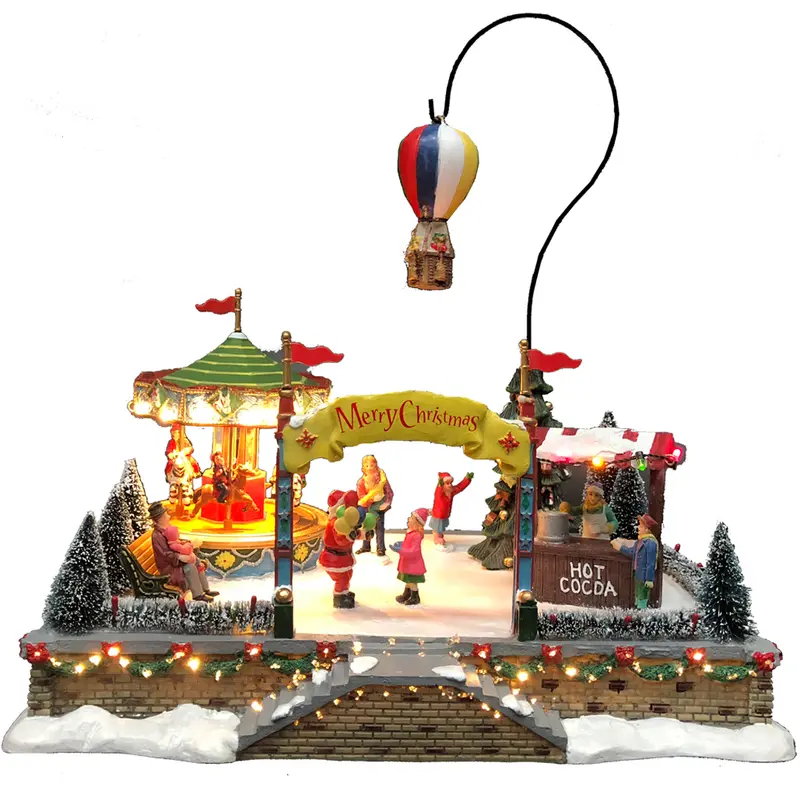 Parco giochi con mongolfiera - Villaggio natalizio