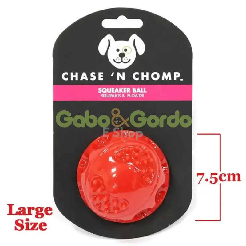 Pelota Chase 'N Chomp Squeaker Ball 7.5 cm para perros