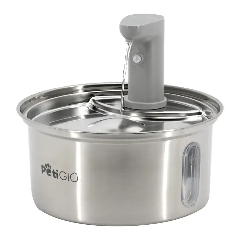 💧🐱🐶 Peti-to-Eat PETI-150 | Fuente de Agua Inteligente Inalámbrica de Acero Inoxidable para Gatos y Perros 2,1 L