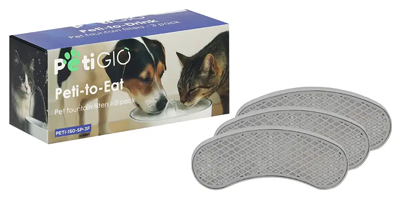 💧🔄 Peti-to-Eat PETI-150-SP-3F | 3 Filtros de Repuesto para Fuentes PETI-150, PETI-151 y PETI-152