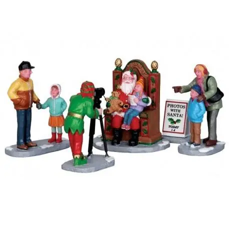 Photos With Santa Set 5 Pezzi (cod. 22032) - Foto con Babbo Natale Lemax