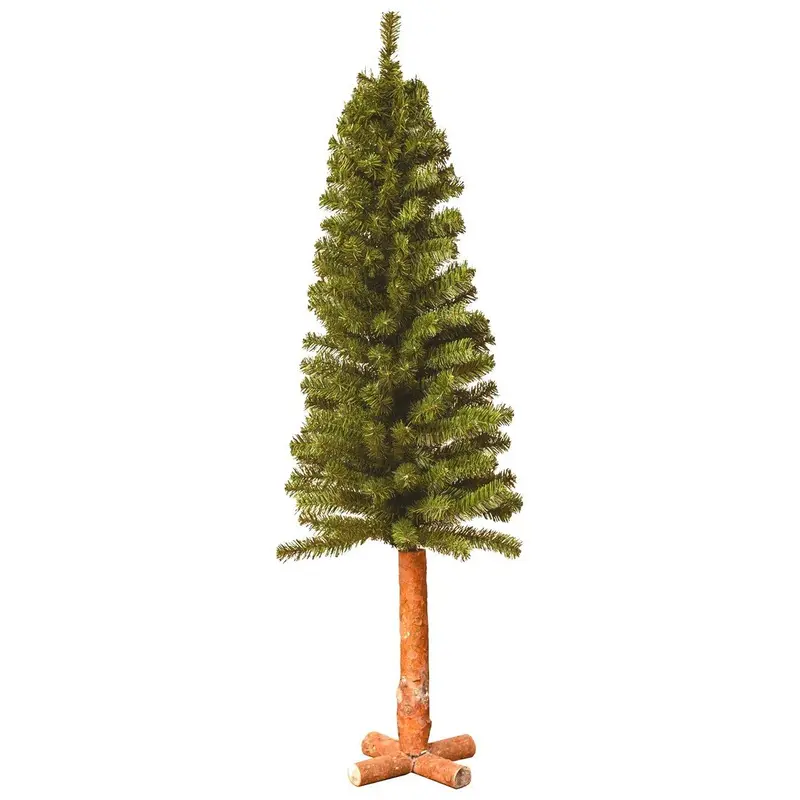 Pino Artificiale PVC con tronco in legno modello FOREST