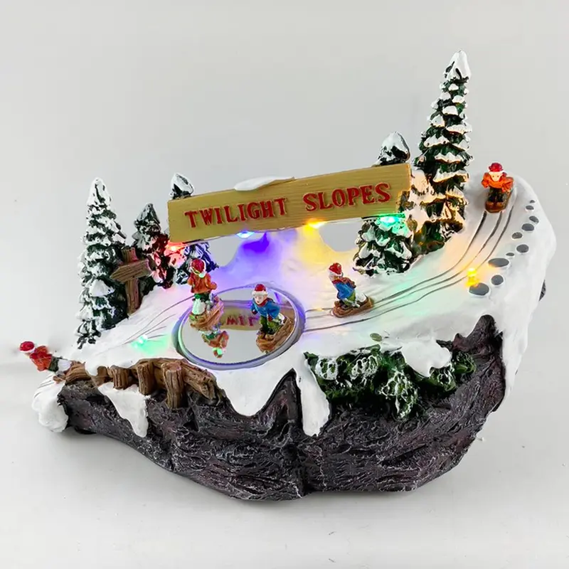 Pista da Sci in Miniatura - Decorazione villaggio di Natale