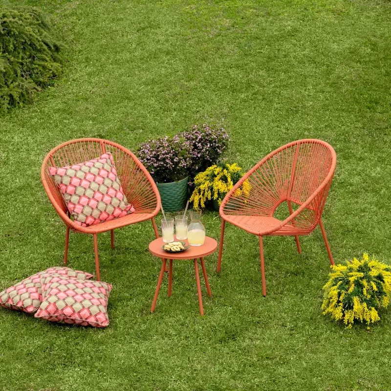Pitty - Set da balcone 2 poltrone terracotta
